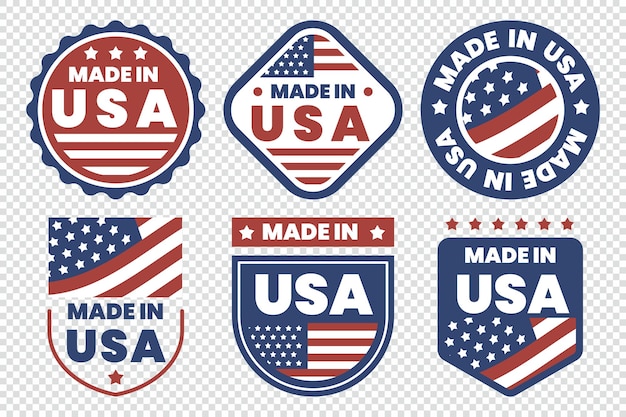 Vector set van Made in the USA logo etiketten en badges
