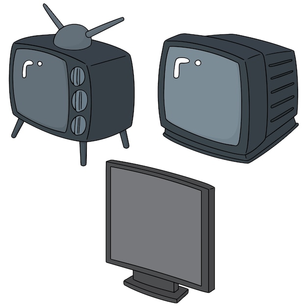 Vector set van televisie