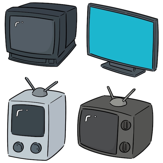 Vector set van televisie