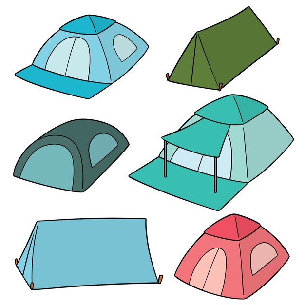 vector set van tenten