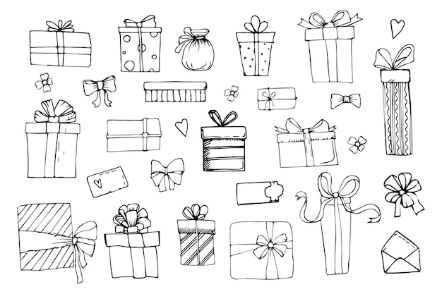 Vector set of various gift boxes easy to edit Flat design