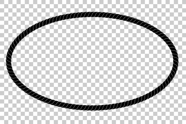 ベクトル あなたの要素の設計のためのベクトルセットさまざまな形、黒いロープからの楕円形のフレーム