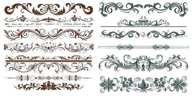 Vector Set of Vintage Calligraphic Elements