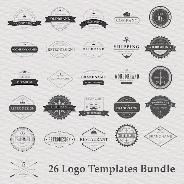 Vector vector set of vintage camping logo.