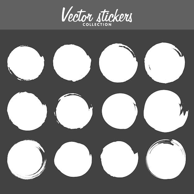 Vector set vintage inkt geschilderd etiketten voor groeten, promotie en logo.