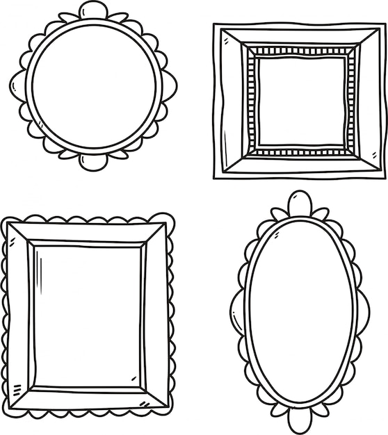 Vector vector set of vintage photo frames