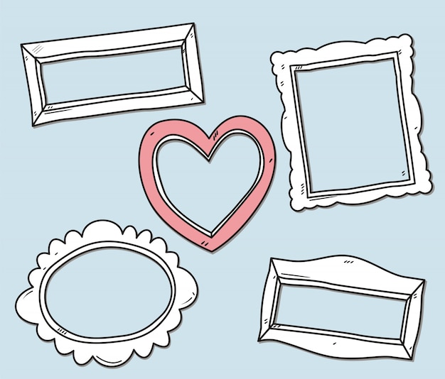 Vector set of vintage photo frames