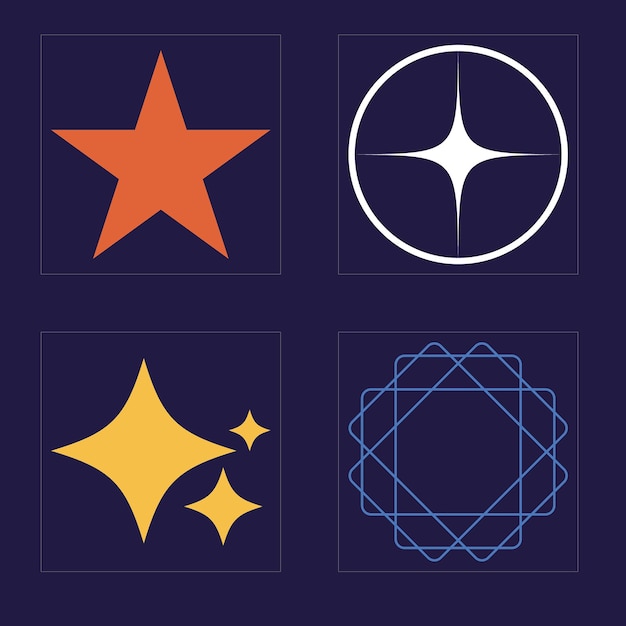 Vector vector set of y2k extraordinary graphic assets for modern tshirts designed