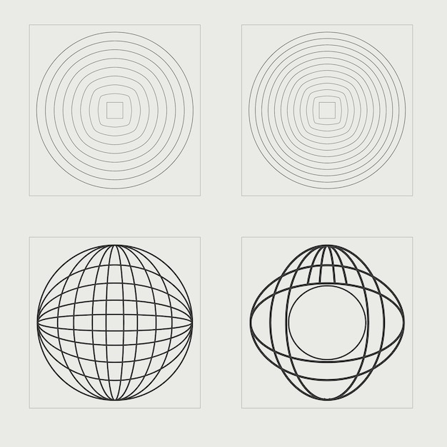 Vector set of y2k large set of retro objects for design elements for graphic decoration