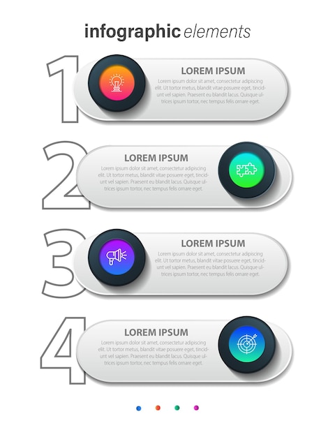 vector set zakelijke creatieve infograph vectoren stappen sjabloon infographic