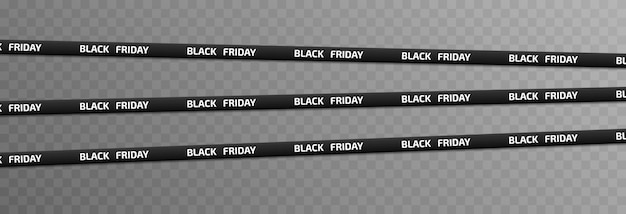 Vector set zwarte vrijdag linten verkoop zwarte vrijdag korting reclametape png