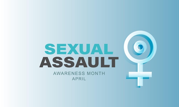 Vector sexual assault awareness month concept