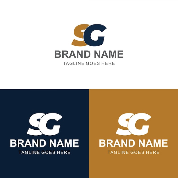 Vector sg logo design monogram