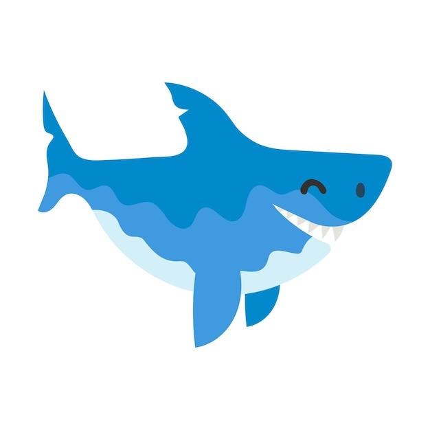 vector shark sign on white background