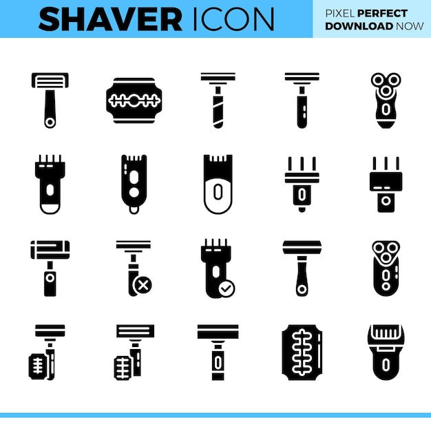 Vector Shaver icon set