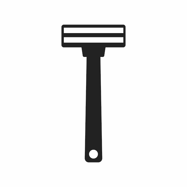 vector shaving razor icon on white background