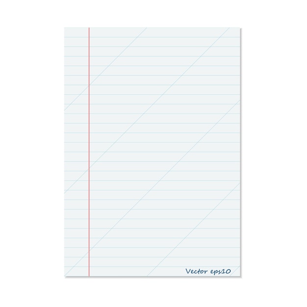 Foglio di carta vettoriale isolato su sfondo bianco copertina geometrica a righe design minimalista