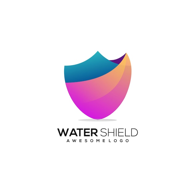 Vector Shield abstract Logo Colorful Gradient