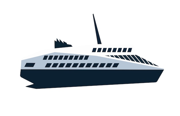 vector ship illustration design detailed boat clean lines nautical theme minimal style