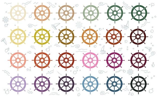 Vector of the Ship Wheel Clipart