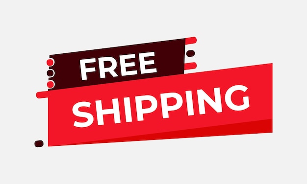 vector of shipment offer free label