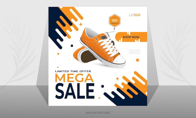 Vector vector shoes sale for social media post template design