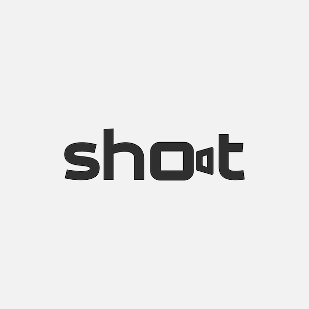 Vector vector shoot text logo design