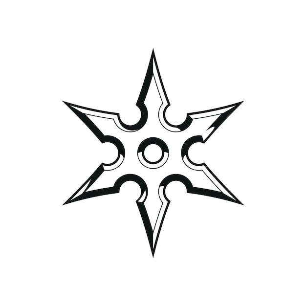 Vettore elemento di disegno vettoriale shuriken