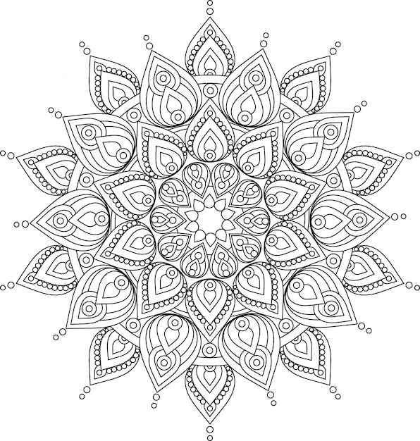 Vector sierlijke mandala illustratie