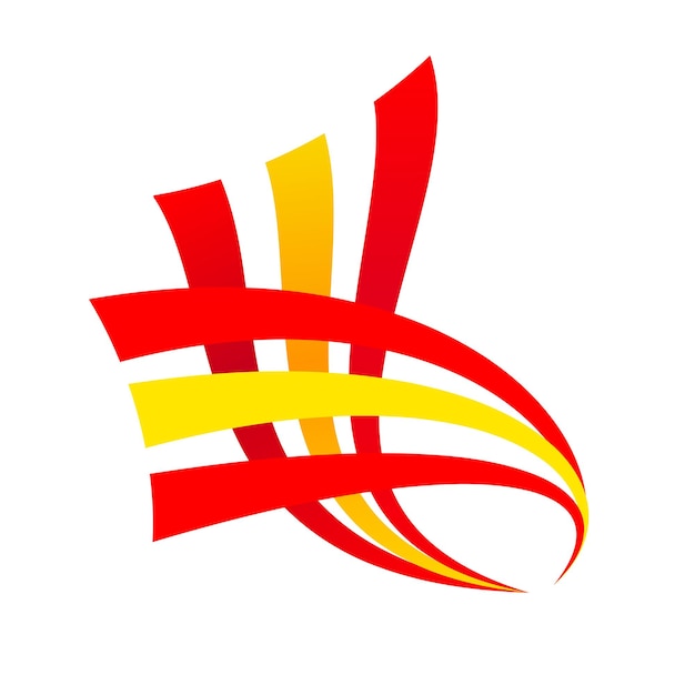 Vector sign abstract spanish flag