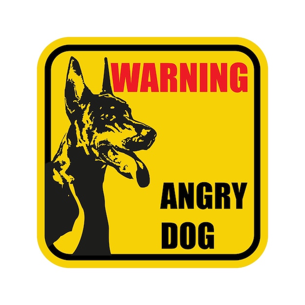 Vector vector sign angry dog1