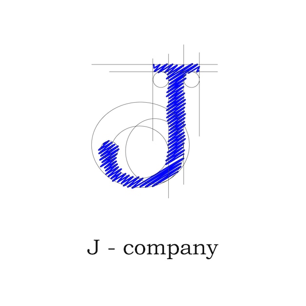 Vector sign design letter J