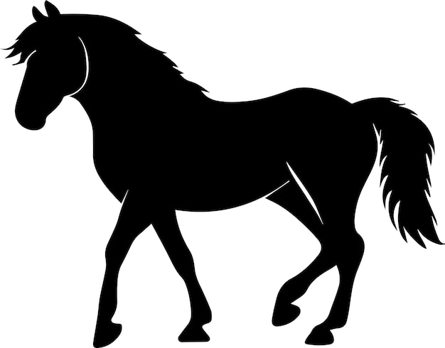 Vector silhouet paard illustratie 3