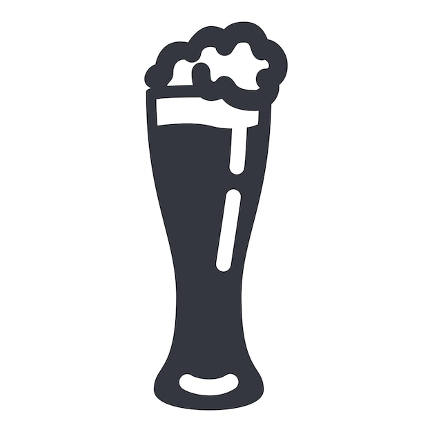 Vector silhouet pictogram bierglas