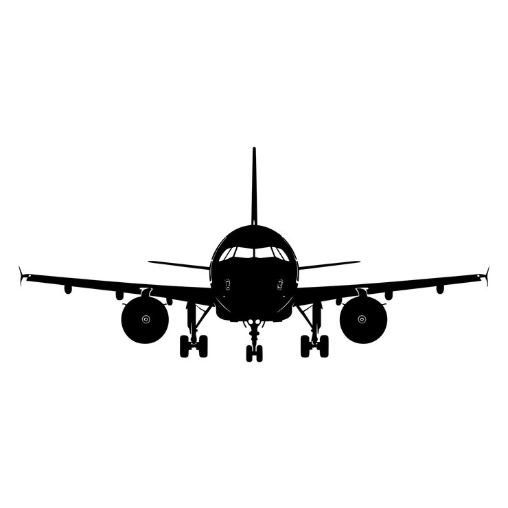 Vector silhouet van een luchtvaart