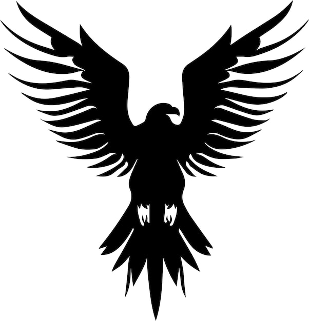 Vector silhouet van het logoconcept van de adelaar