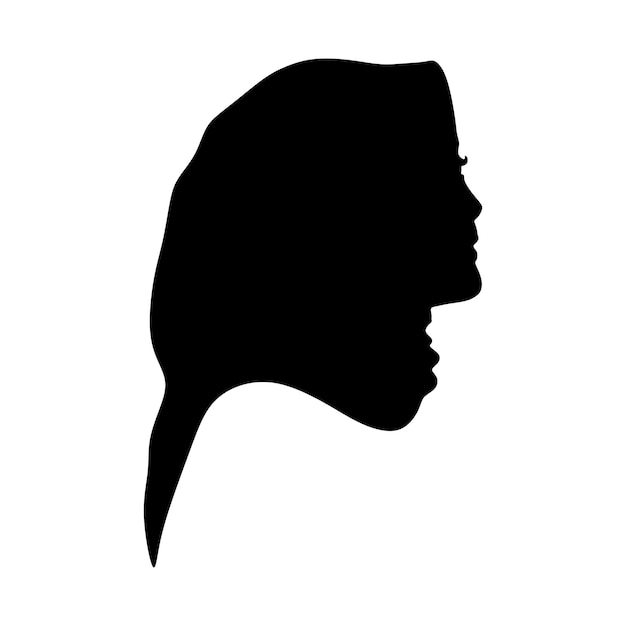 Vector Silhouette Image of Muslim Woman with Hijab Asian Arab Woman For the Hijab Shop Icon Templa