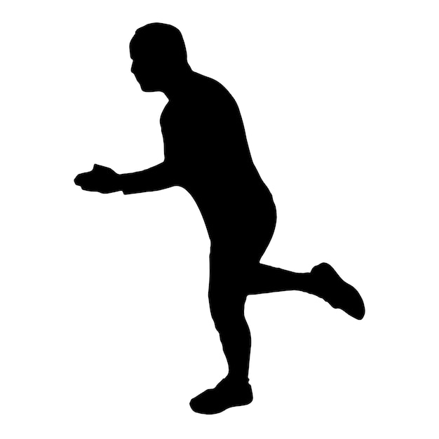 Vector silhouette of man