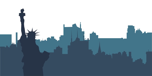 Vector vector silhouette of newyork newyork city backgroung