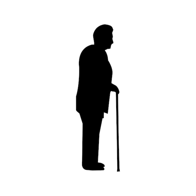 Vector silhouette odisabled people on a white background vector illustration