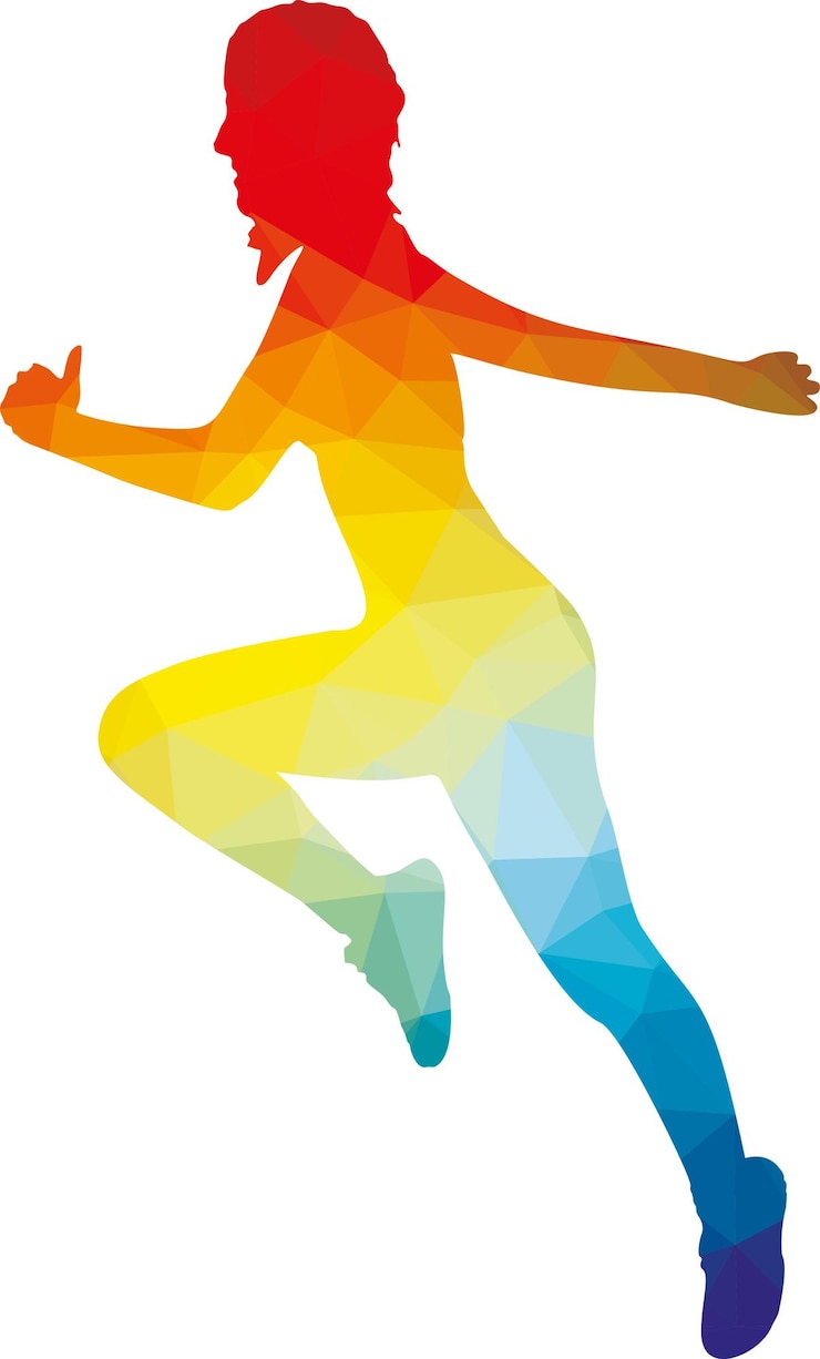 Vector vector silhouette of a person doing aerobic training isolated on white background