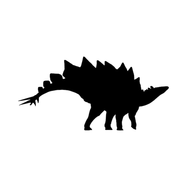 Vector vector silhouette of a stegosaurus dinosaurus