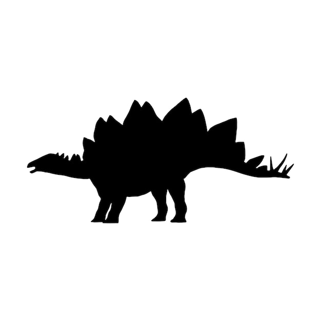 Vector vector silhouette of a stegosaurus dinosaurus