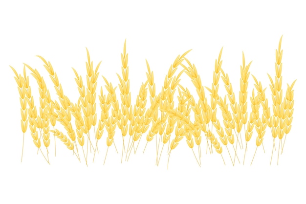 小麦のベクトルシルエット