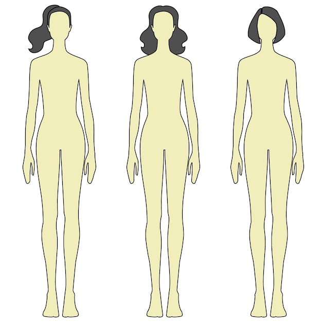 Hakuun Breast Size Female Body Silhouette Side liittyvä vektorikuva  (rojaltivapaa) 481973734