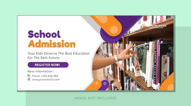 Vector simple back to school banners set with photo