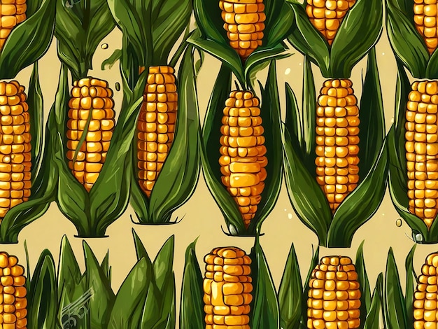 Vector vector a simple corn cartoon isolated