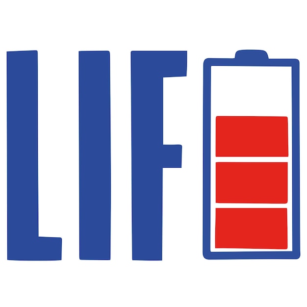 Premium Vector Vector simple design battery life illustration