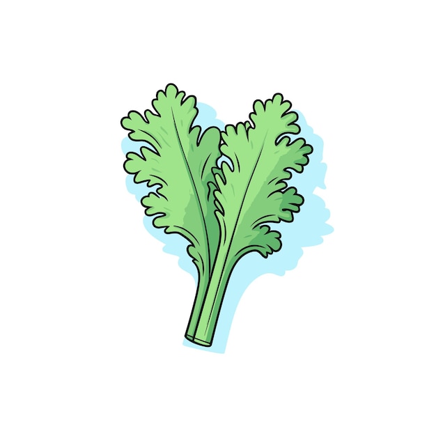 Premium Vector | Vector of a simple flat icon of a green leafy