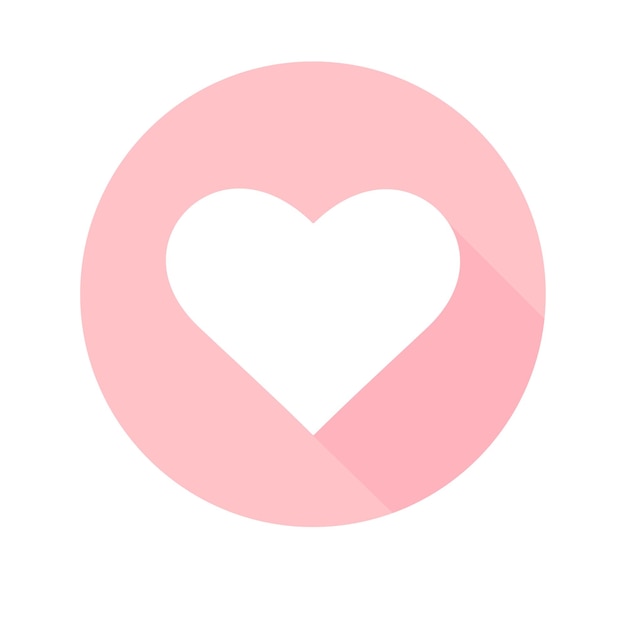 Vector vector simple heart pink sticker valentine thank you for your purchase i love you flat icon